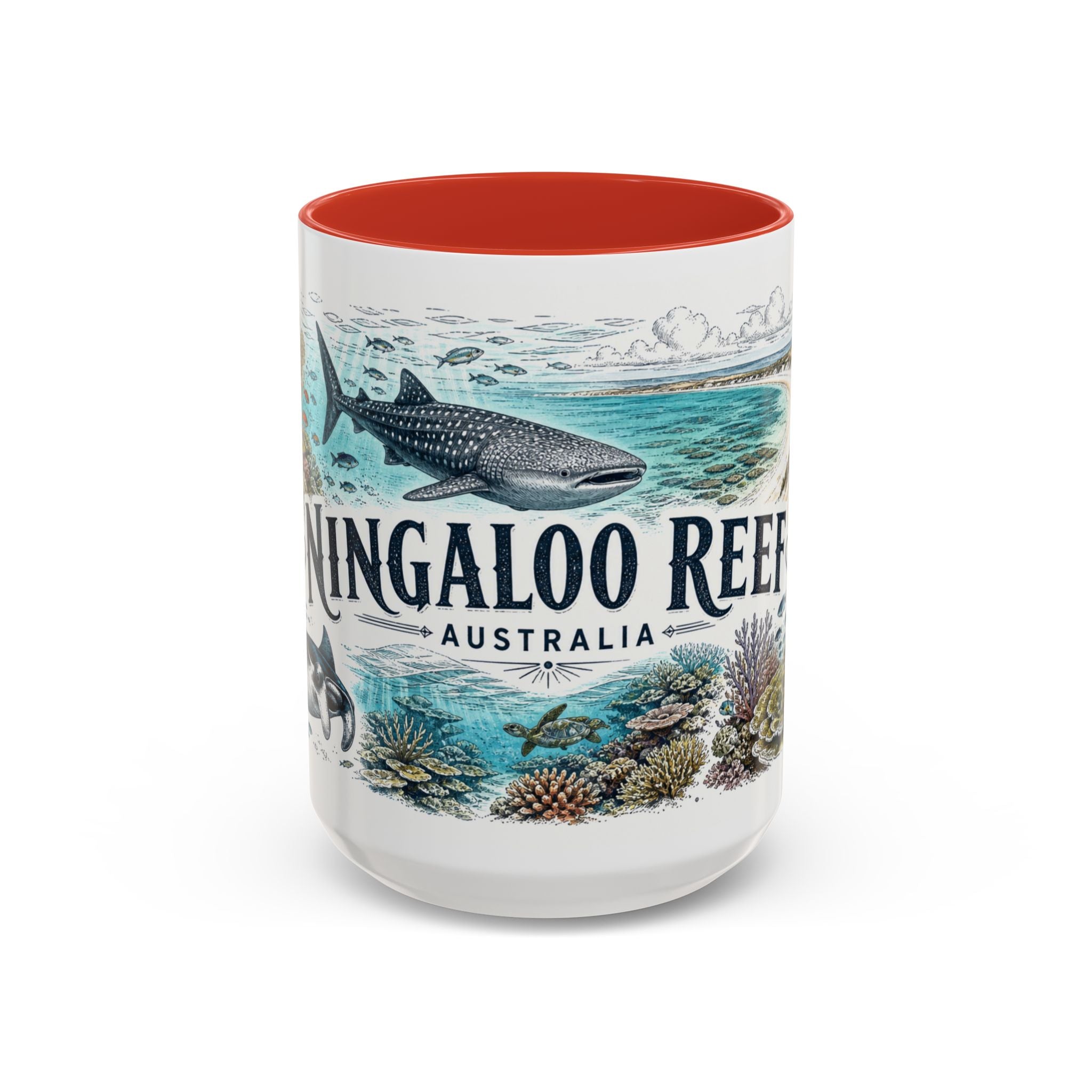 Ningaloo Reef Mug, Australia Travel Souvenir, Bucket List Gift, Accent Ceramic Coffee Mug 11oz 15oz