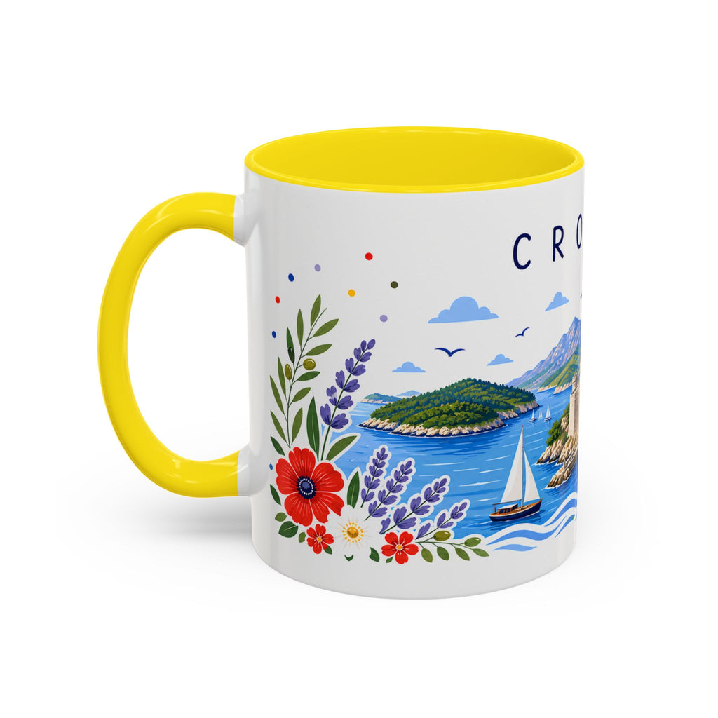 Croatia Coffee Mug | Travel Souvenir Accent Mug | Place Gift Ceramic Cup 11oz 15oz