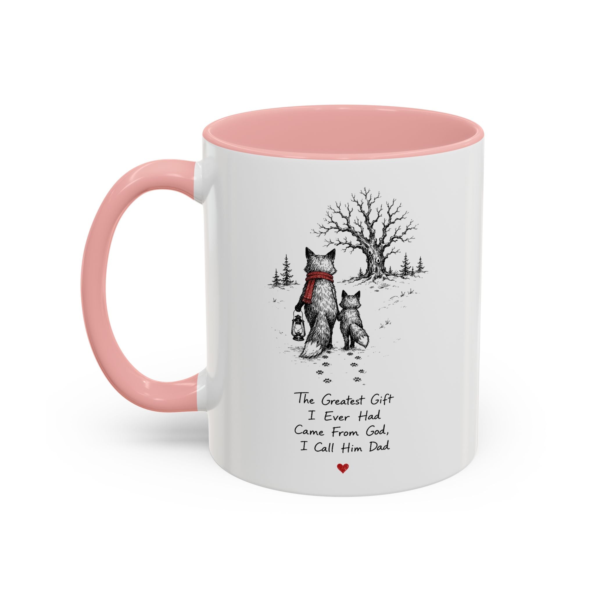 Clever Fox Dad Mug | Father's Day Gift, Accent Ceramic Coffee Cup (11oz or 15oz)