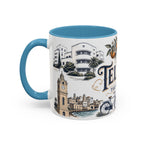 Tel Aviv Coffee Mug | Israel Travel Souvenir | Vintage Illustrated City Gift | 11 oz 15 oz Accent Mug