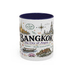 Bangkok Coffee Mug | Thailand Souvenir Travel Gift | Accent Color Ceramic 11oz 15oz