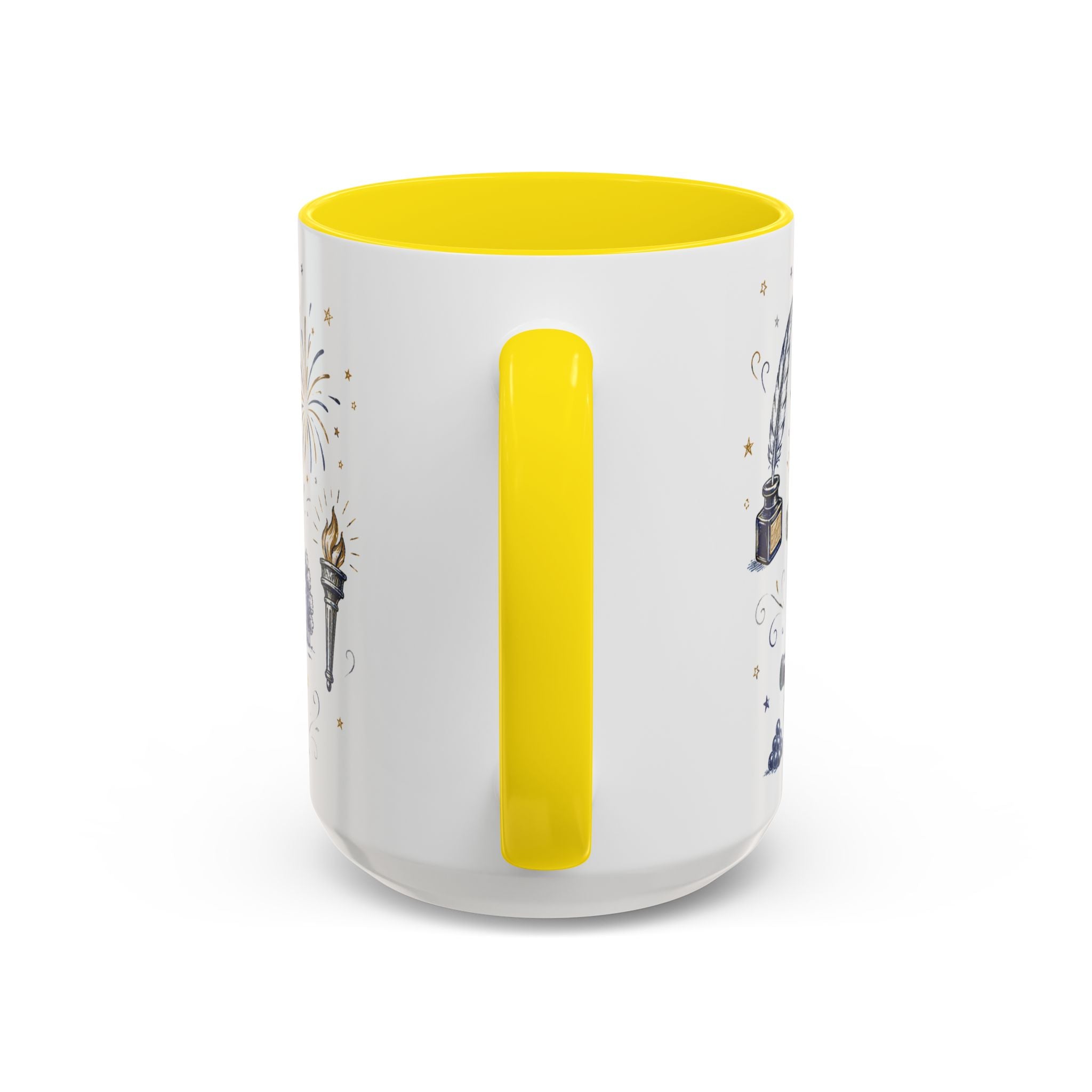 America 250 Coffee Mug | 1776-2026 Patriotic 4th of July Gift | Accent Color Ceramic 11oz 15oz