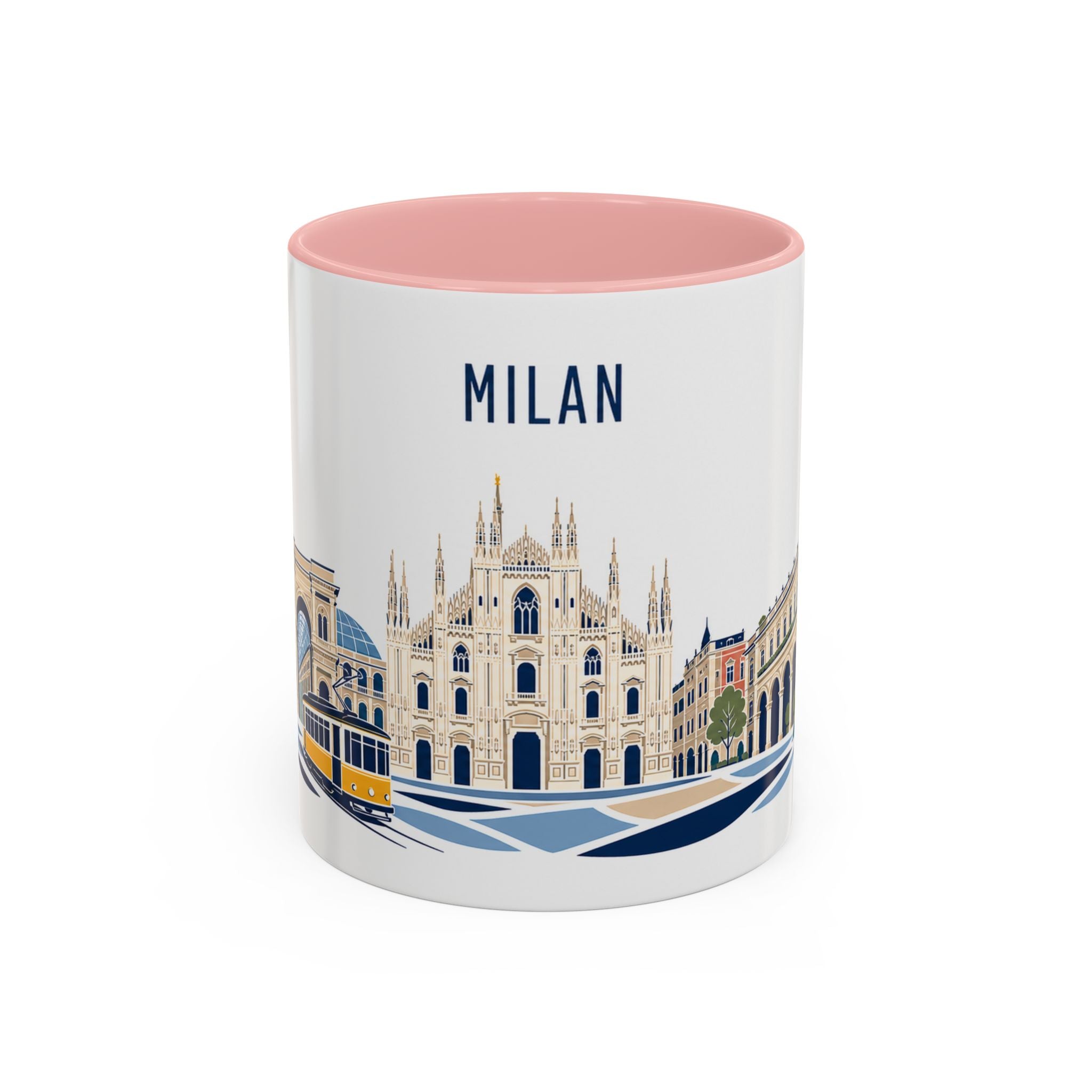 Milan Coffee Mug | Italy Travel Souvenir | Porcelain Decal City Gift | 11oz 15oz Accent Mug