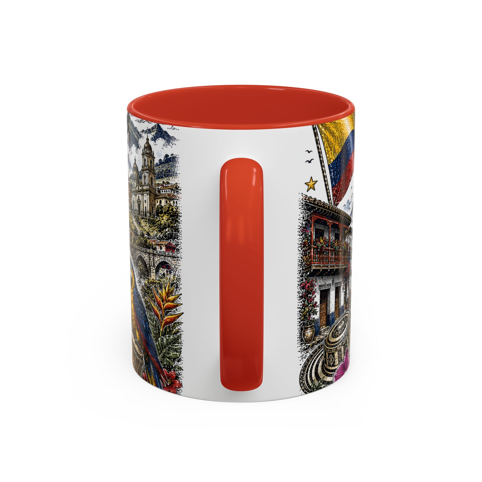 Colombia Soccer Coffee Mug | World Cup Fan Gift | Accent Color Ceramic 11oz 15oz Match Day Cup
