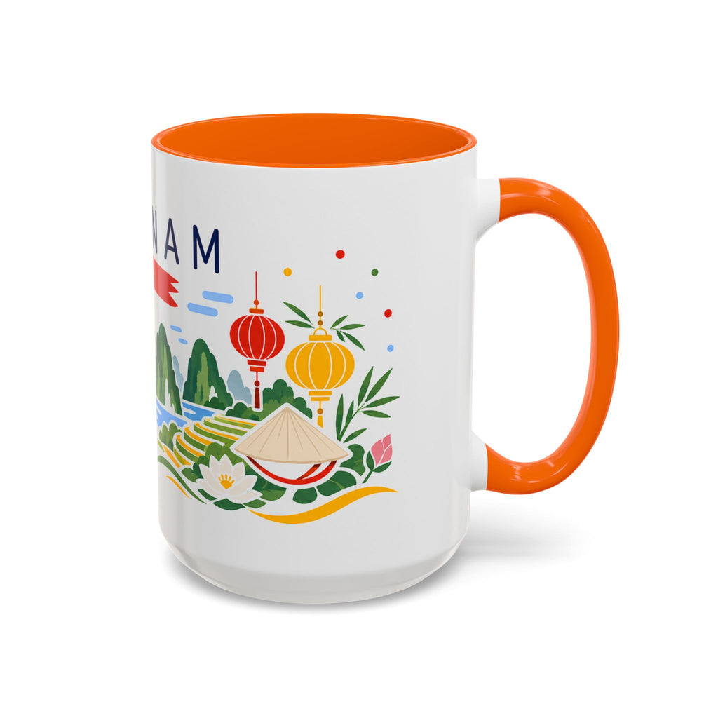 Vietnam Coffee Mug | Travel Souvenir Accent Mug | Country Gift Ceramic Cup 11oz 15oz