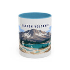 Lassen Volcanic National Park Coffee Mug | Solid Color Block Park Souvenir | 11oz 15oz Accent Mug