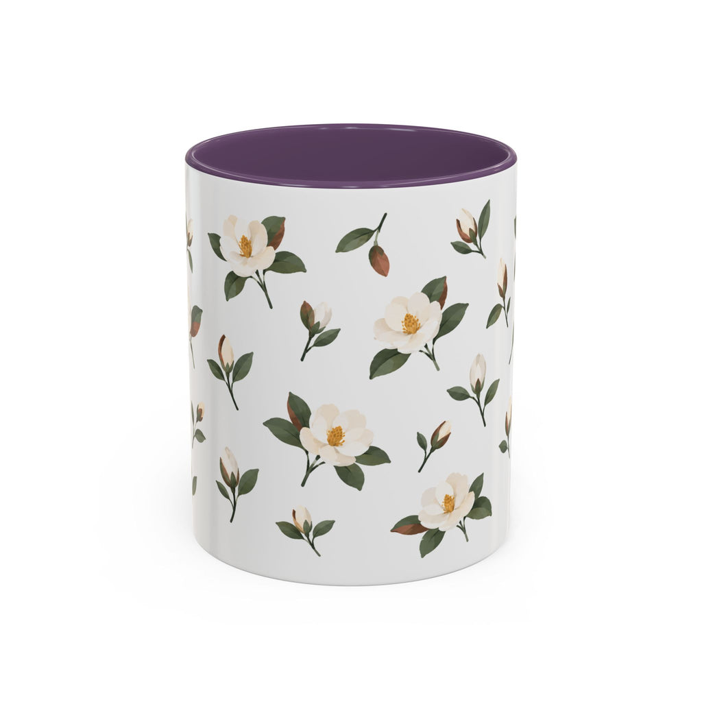 Louisiana Magnolia Mug, State Flower Floral Coffee Cup, 11oz Botanical Gift