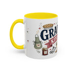 Grandma's Kitchen Hugs Coffee Mug | Gift From Grandkids | Accent Color Ceramic 11oz 15oz