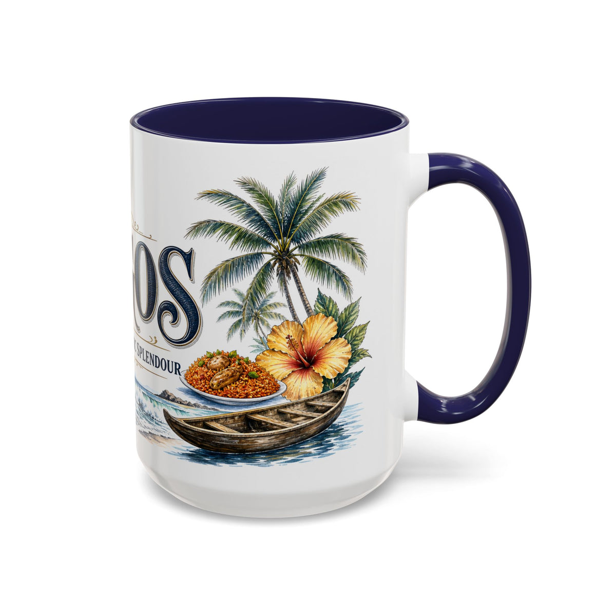 Lagos Coffee Mug | Nigeria Travel Souvenir | Vintage Illustrated City Gift | 11 oz 15 oz Accent Mug