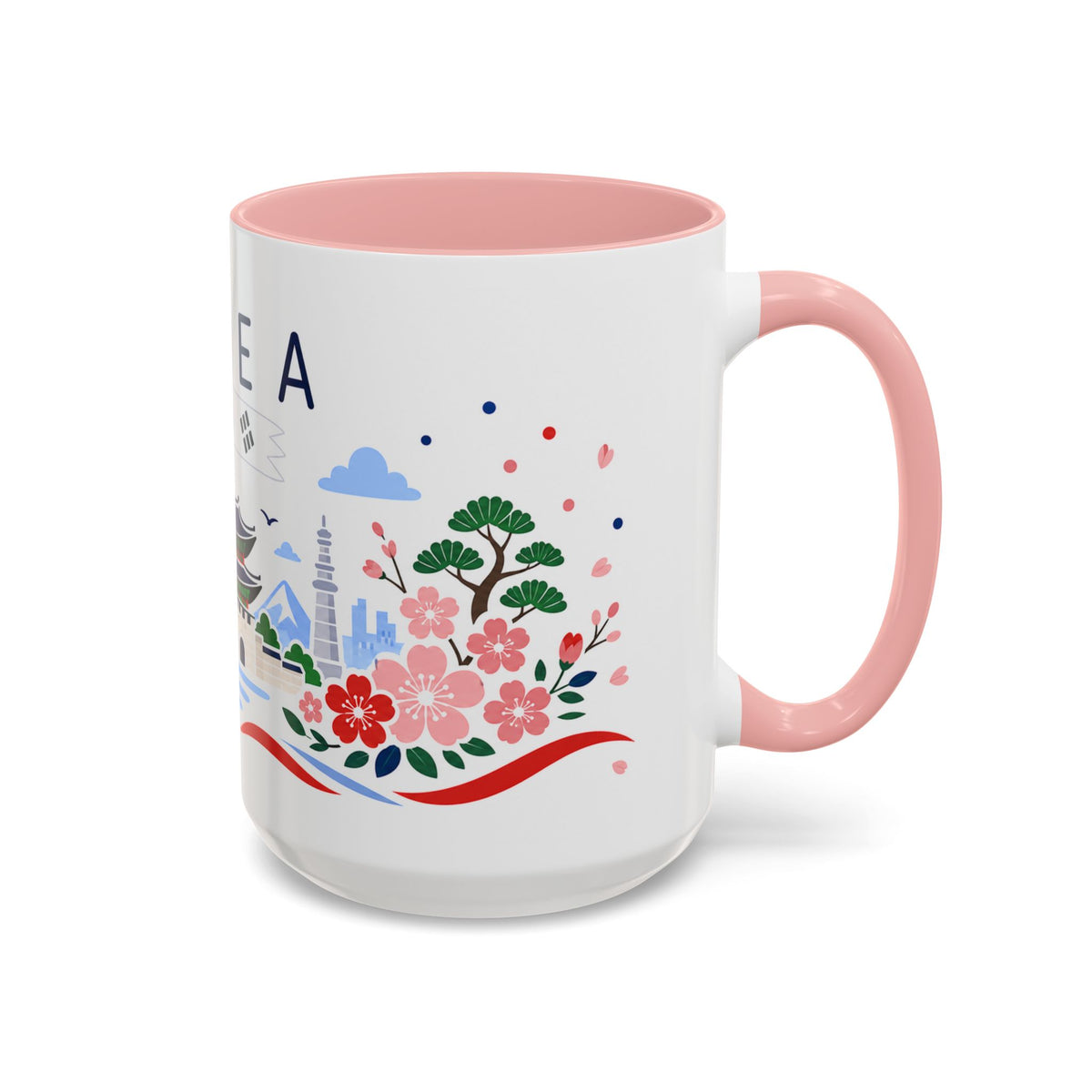 South Korea Coffee Mug | Travel Souvenir Accent Mug | Country Gift Ceramic Cup 11oz 15oz