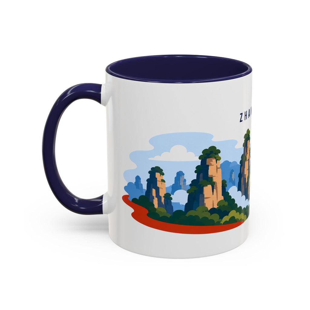 Zhangjiajie Coffee Mug | Travel Destination Souvenir Gift | Accent Color Ceramic 11oz 15oz
