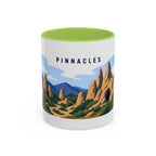 Pinnacles National Park Coffee Mug | Solid Color Block Park Souvenir | 11oz 15oz Accent Mug
