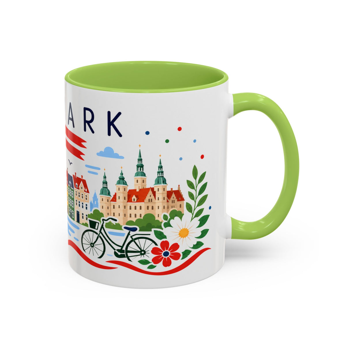 Denmark Coffee Mug | Travel Souvenir Accent Mug | Country Gift Ceramic Cup 11oz 15oz