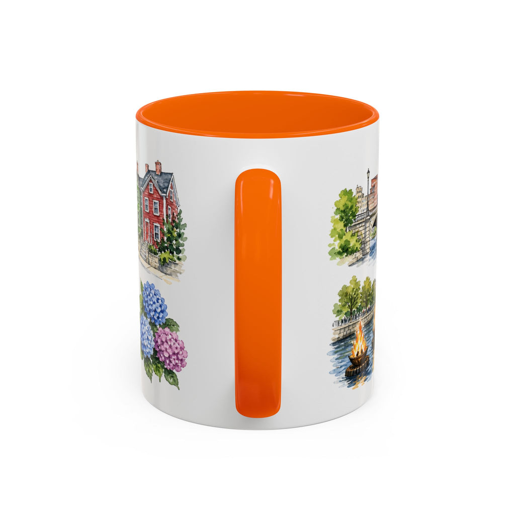 Providence Illustrated Travel Mug | City Souvenir Accent Coffee Mug | 11oz 15oz Ceramic Cup