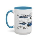 Crater Lake National Park Coffee Mug | Oregon Volcano Blue Lake Hiking Gift | Accent Color Ceramic 11oz 15oz