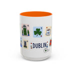 Dublin Coffee Mug | Postage Stamp Collage Mug | Travel Souvenir Accent Cup 11oz 15oz