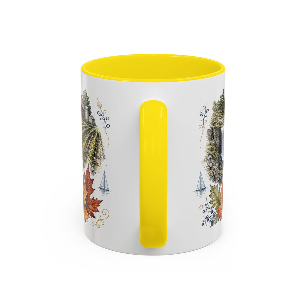 Finger Lakes Mug, New York Travel Souvenir, Bucket List Gift, Accent Ceramic Coffee Mug 11oz 15oz