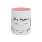 Personalized First Year Teacher Mug | Custom Name Pencil Coffee Cup