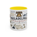 Philadelphia Coffee Mug | Pennsylvania Souvenir City Gift | Accent Color Ceramic 11oz 15oz