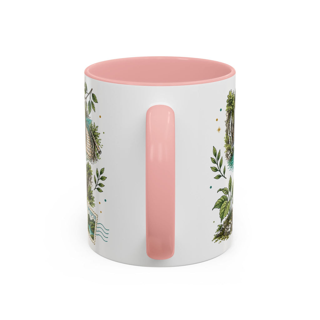 Plitvice Lakes Coffee Mug | Travel Destination Souvenir Gift | Accent Color Ceramic 11oz 15oz