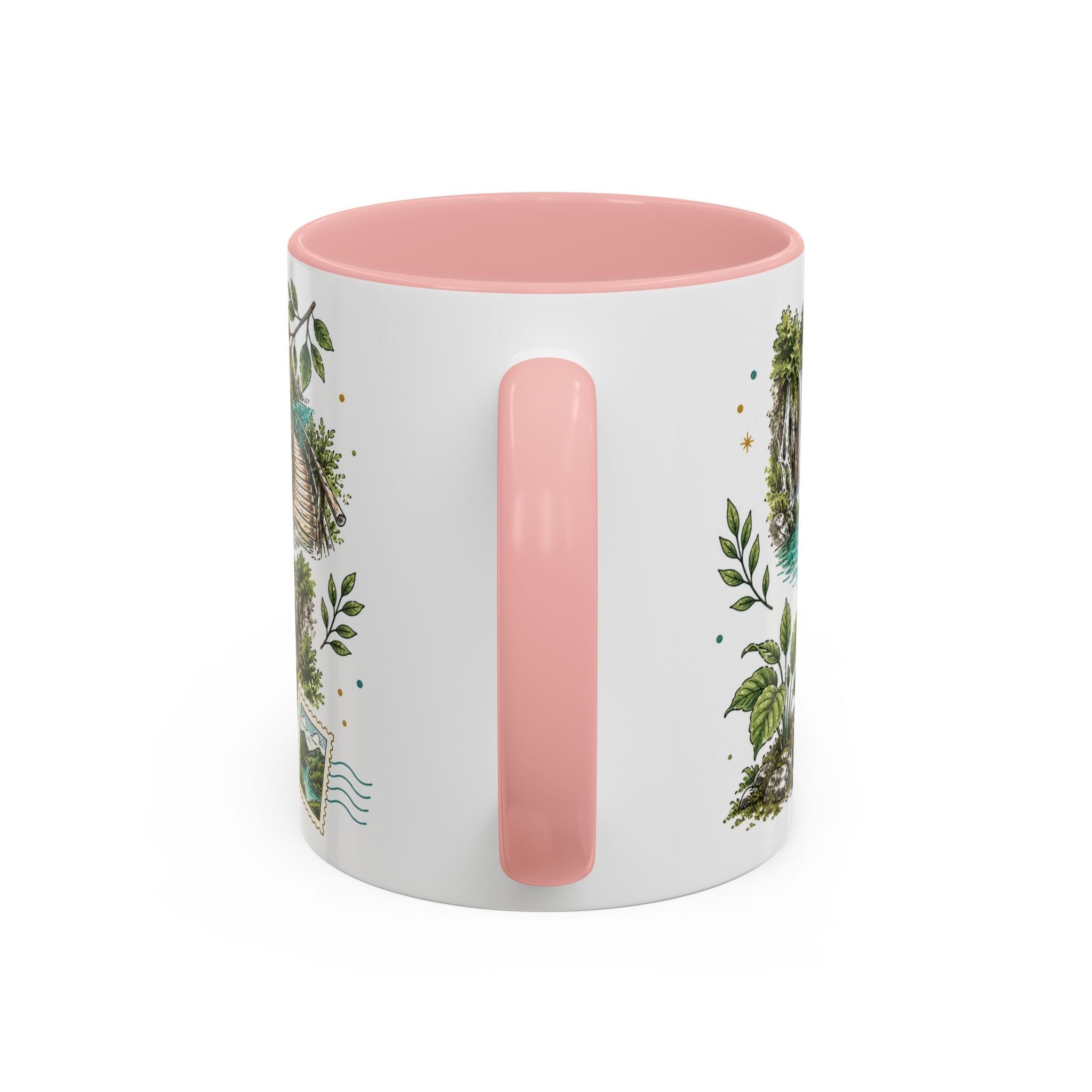 Plitvice Lakes Coffee Mug | Travel Destination Souvenir Gift | Accent Color Ceramic 11oz 15oz