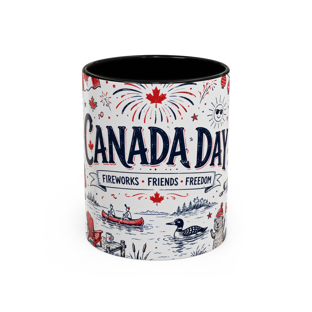 Canada Day Coffee Mug | Canadian Pride Gift | Accent Color Ceramic 11oz 15oz