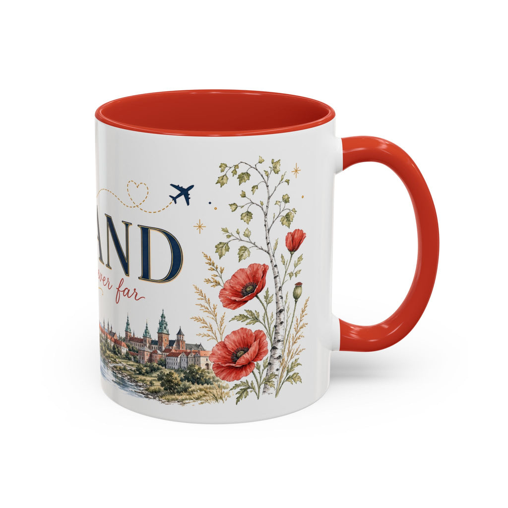 Poland Home Country Mug | Moving Away Gift | Long Distance Friendship | 11 oz 15 oz Accent Mug