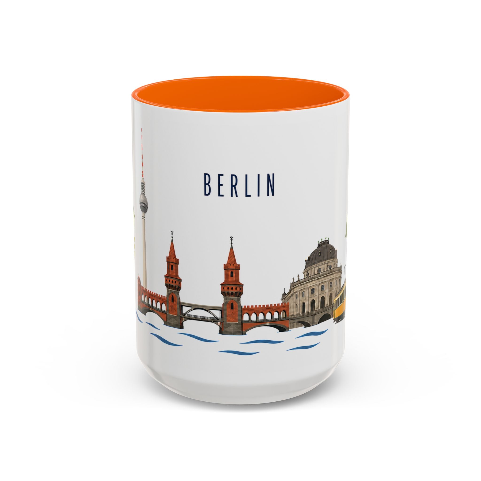 Berlin Coffee Mug | Germany Travel Souvenir | Porcelain Decal City Gift | 11oz 15oz Accent Mug