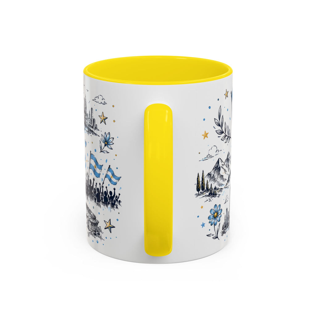 Argentina Soccer Coffee Mug | Soccer Fan Gift | Accent Color Ceramic 11oz 15oz Match Day Cup