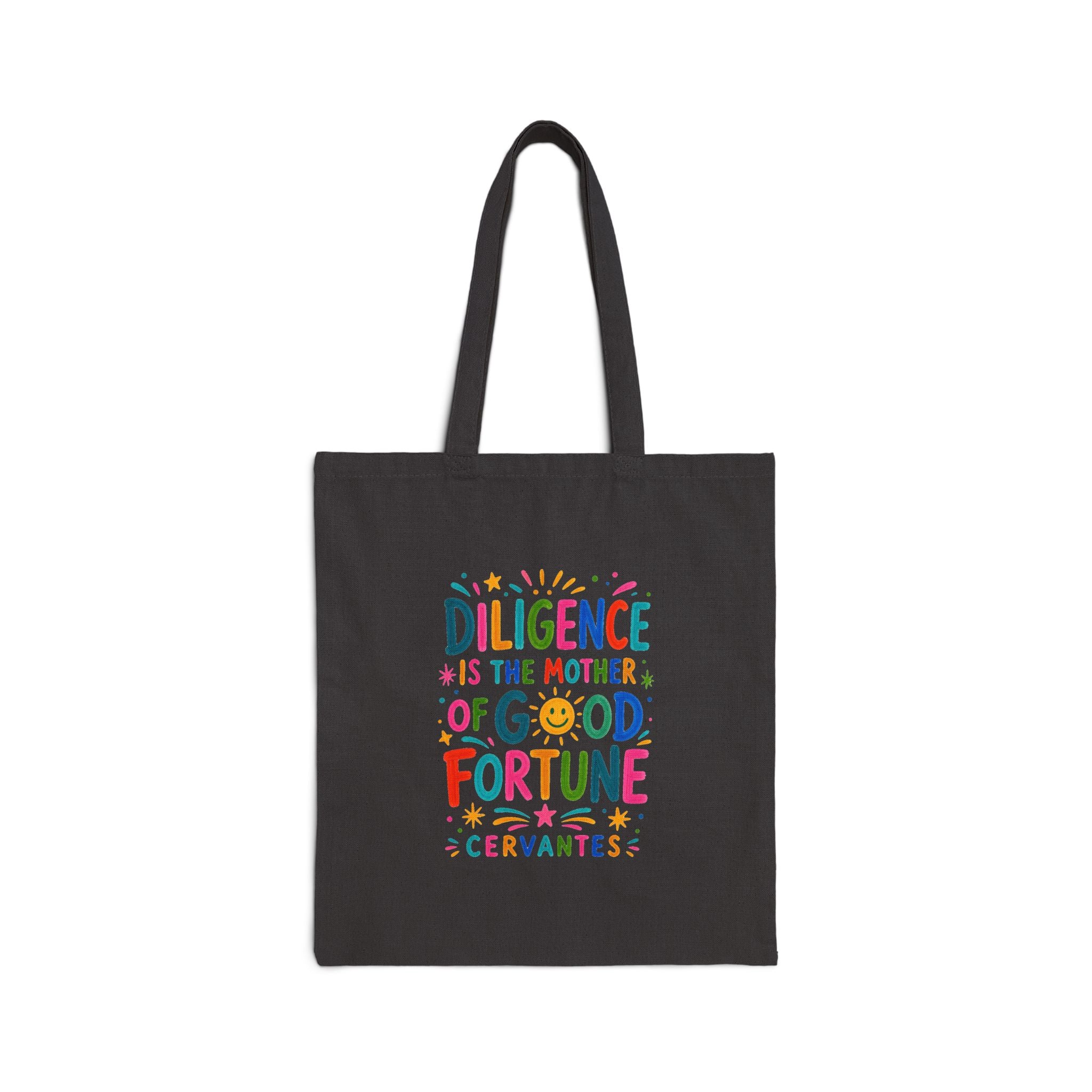 Cervantes Quote Tote Bag | Colorful Canvas Bag | Positive Literary Gift