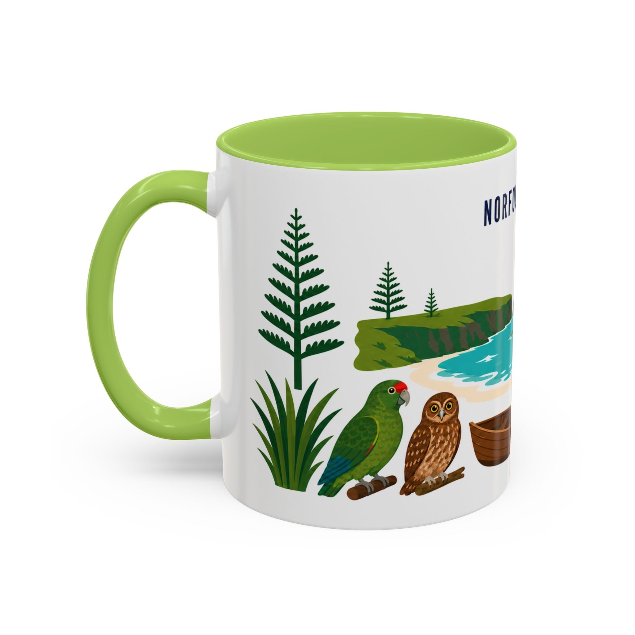 Norfolk Island Coffee Mug | Travel Souvenir Accent Mug | Country Gift Ceramic Cup 11oz 15oz