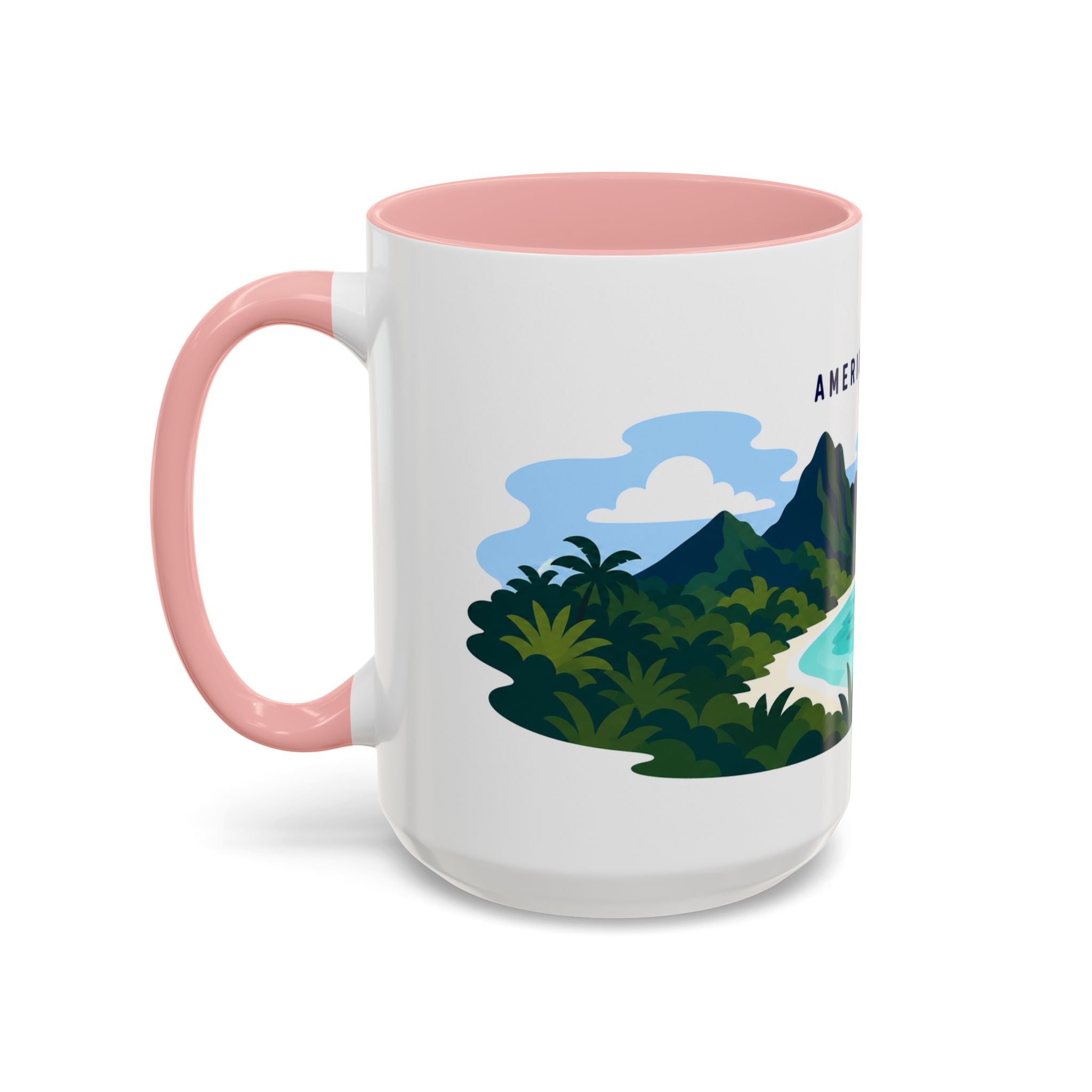 National Park of American Samoa Coffee Mug | Solid Color Block Park Souvenir | 11oz 15oz Accent Mug