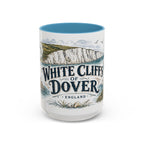White Cliffs of Dover Mug, England Travel Souvenir, Bucket List Gift, Accent Ceramic Coffee Mug 11oz 15oz