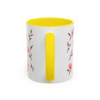 Delaware Peach Blossom Mug, State Flower Floral Coffee Cup, 11oz Botanical Gift