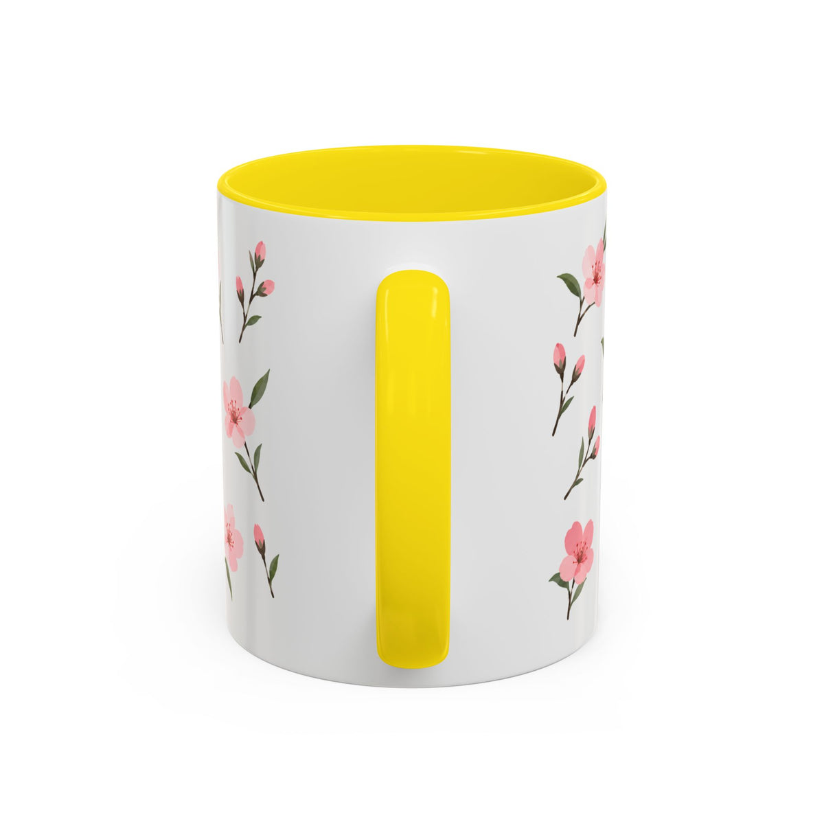 Delaware Peach Blossom Mug, State Flower Floral Coffee Cup, 11oz Botanical Gift