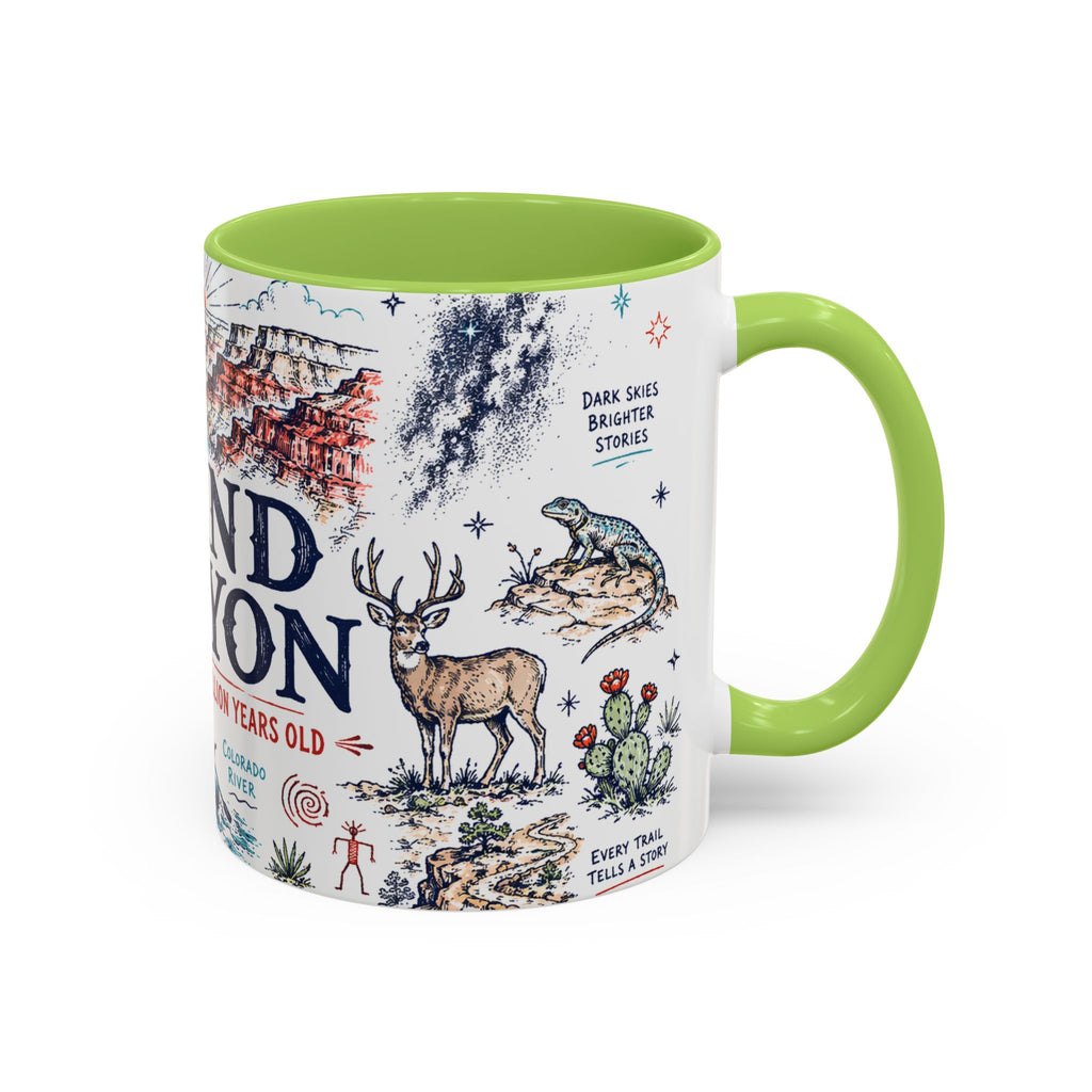 Grand Canyon National Park Coffee Mug | Hiking Camping Nature Gift | Accent Color Ceramic 11oz 15oz