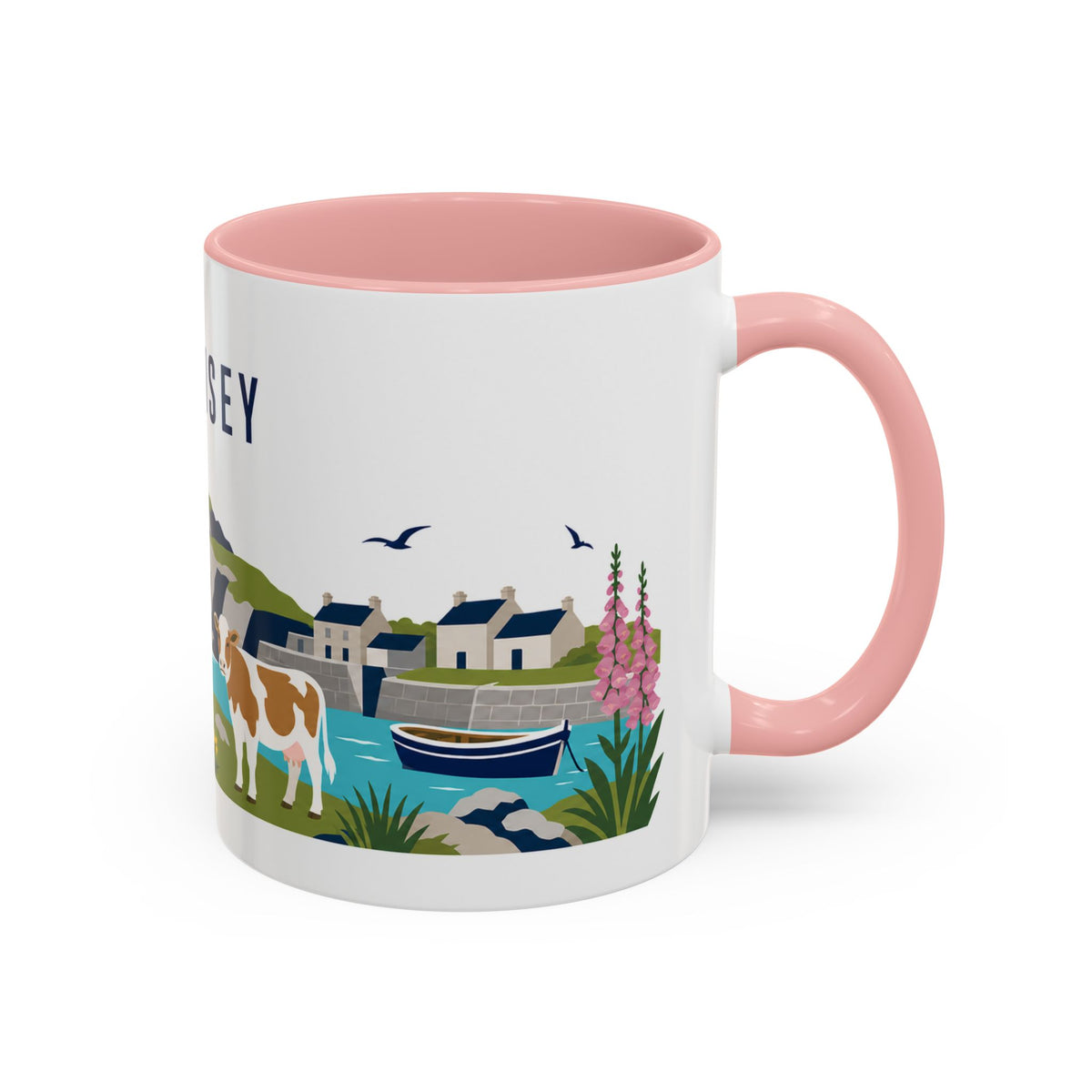 Guernsey Coffee Mug | Travel Souvenir Accent Mug | Country Gift Ceramic Cup 11oz 15oz