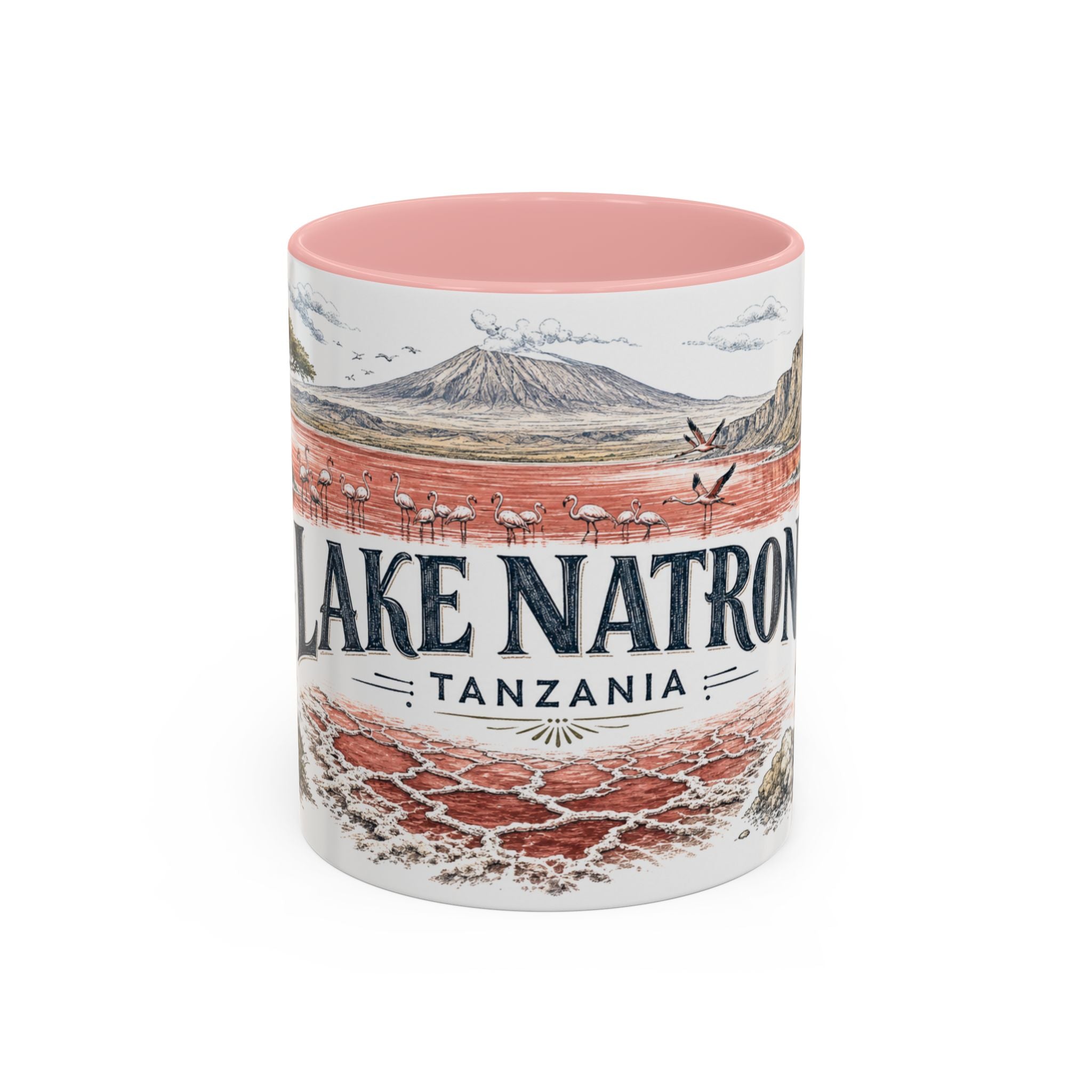 Lake Natron Mug, Tanzania Travel Souvenir, Bucket List Gift, Accent Ceramic Coffee Mug 11oz 15oz
