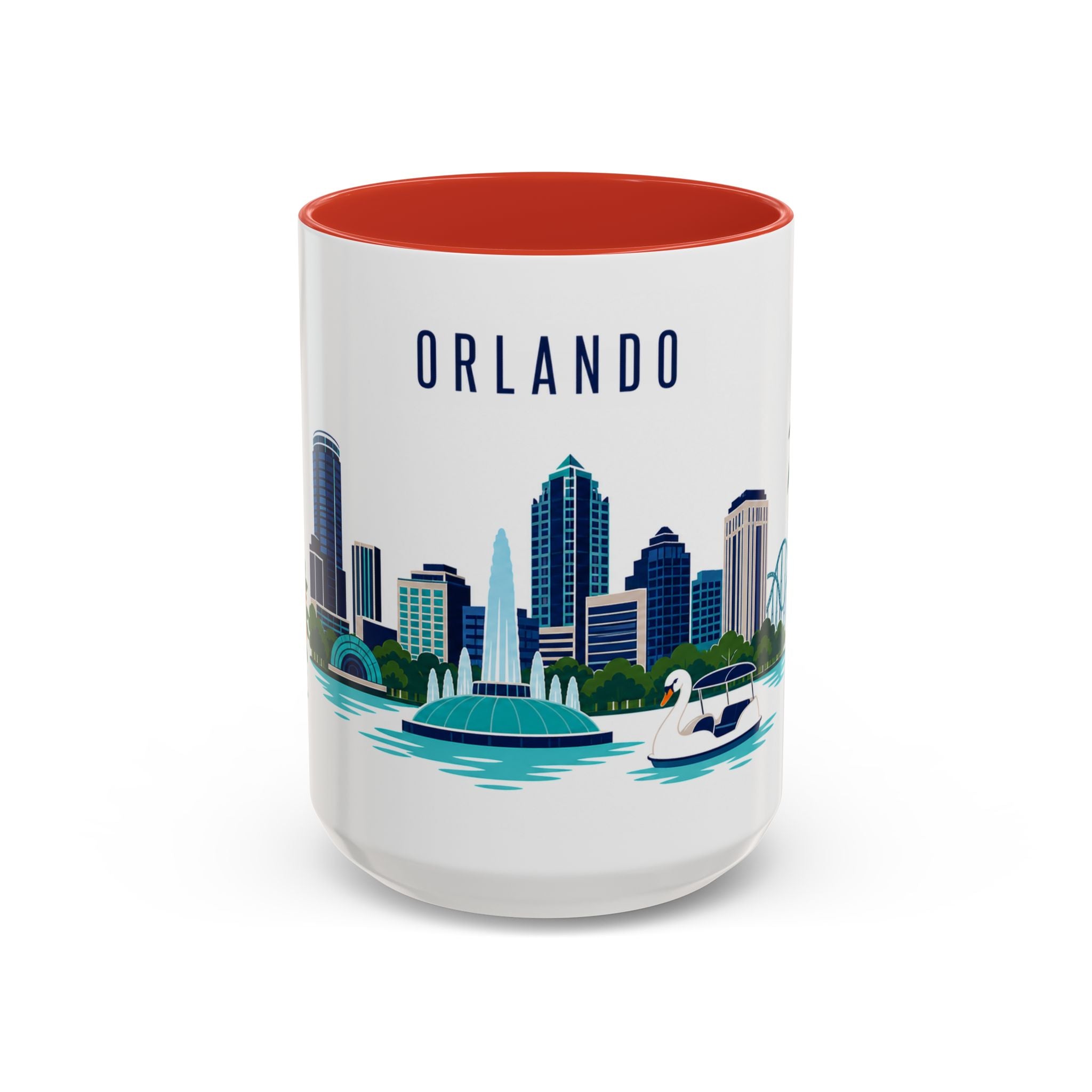 Orlando Coffee Mug | United States Travel Souvenir | Porcelain Decal City Gift | 11oz 15oz Accent Mug