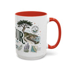 Big Sur Coffee Mug | Travel Destination Souvenir Gift | Accent Color Ceramic 11oz 15oz