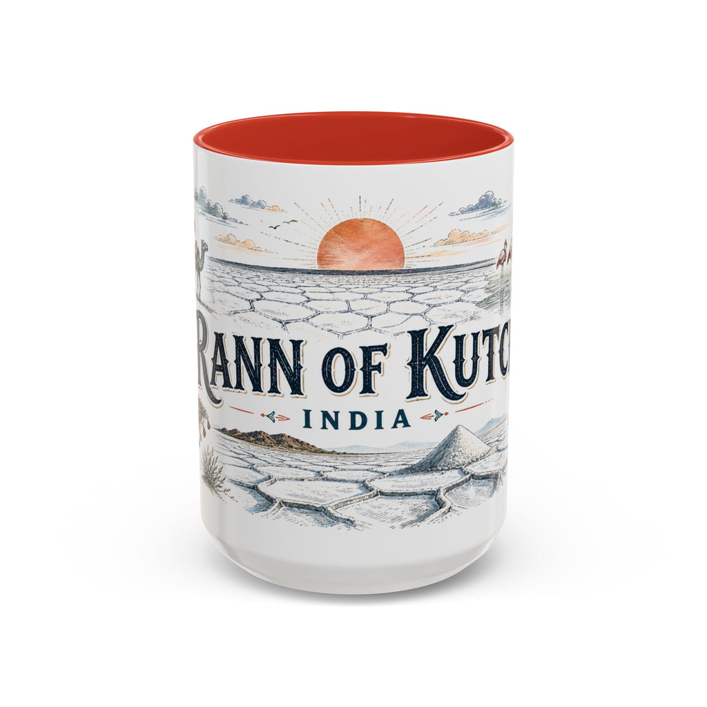 Rann of Kutch Mug, India Travel Souvenir, Bucket List Gift, Accent Ceramic Coffee Mug 11oz 15oz