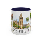 Seville Illustrated Travel Mug | City Souvenir Accent Coffee Mug | 11oz 15oz Ceramic Cup