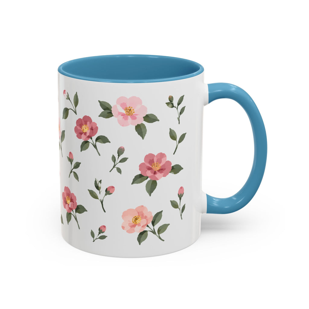 Alabama Camellia Mug, State Flower Floral Coffee Cup, 11oz Botanical Gift