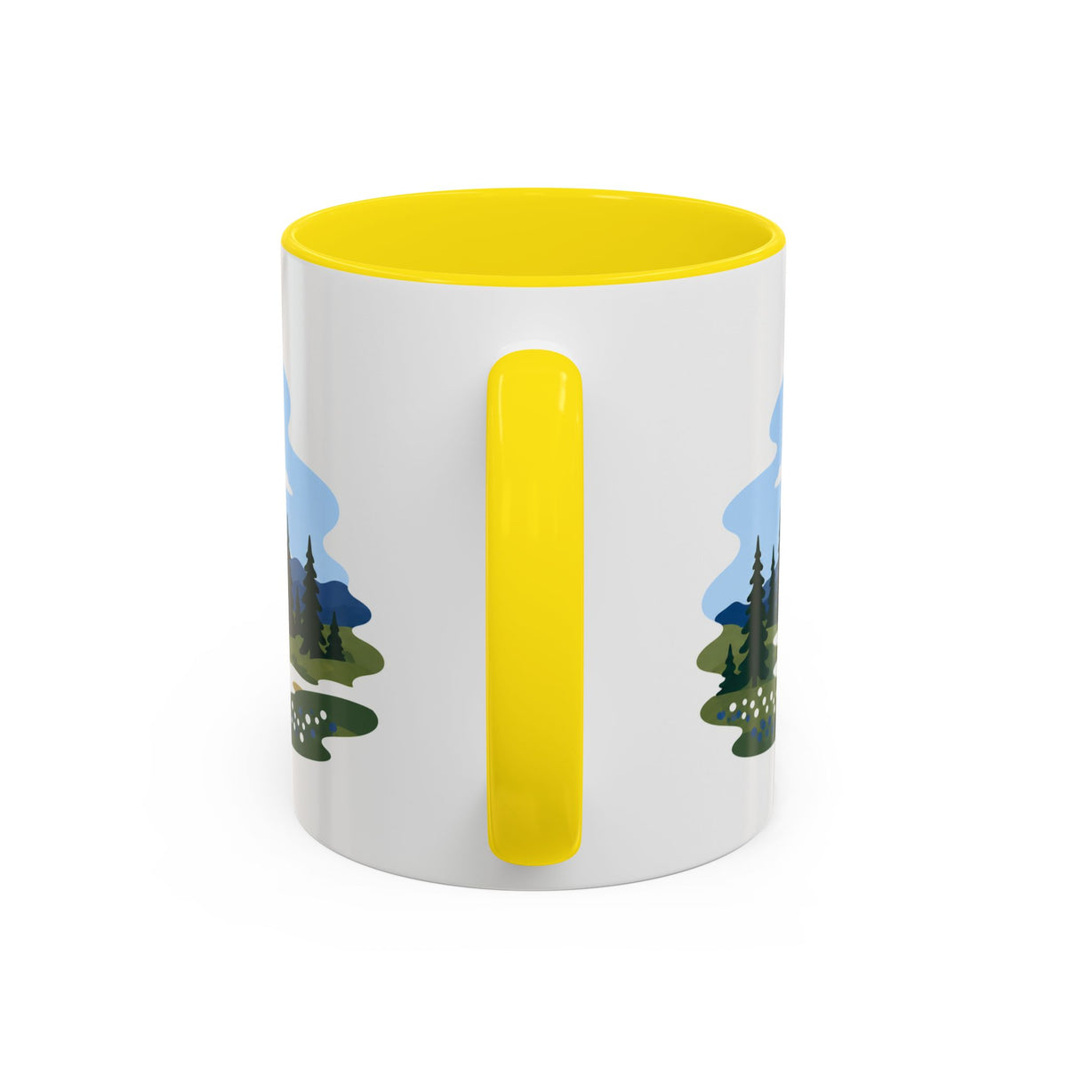 Mount Rainier National Park Coffee Mug | Solid Color Block Park Souvenir | 11oz 15oz Accent Mug