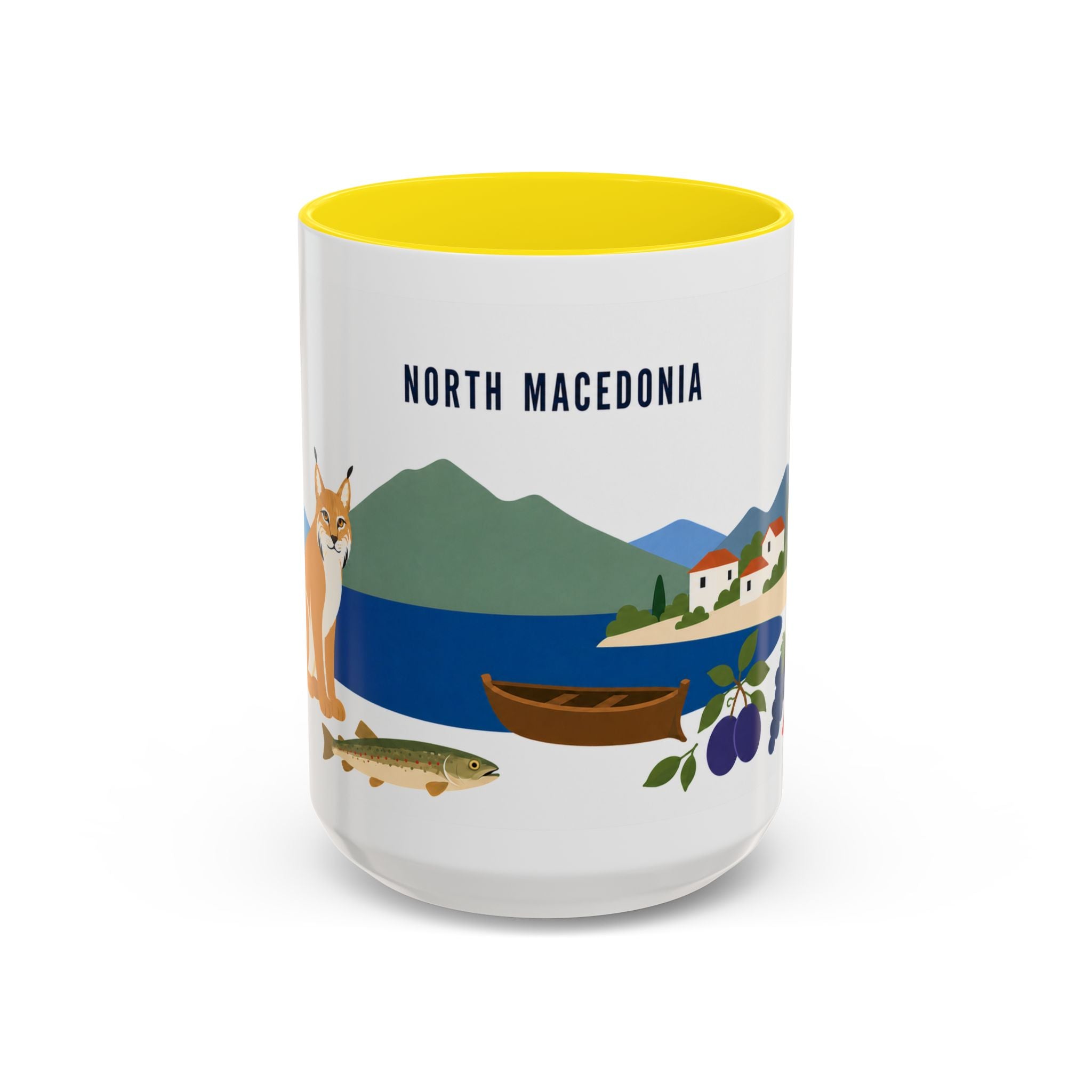 North Macedonia Coffee Mug | Travel Souvenir Accent Mug | Country Gift Ceramic Cup 11oz 15oz