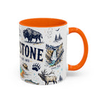Yellowstone National Park Coffee Mug | Hiking Camping Nature Gift | Accent Color Ceramic 11oz 15oz
