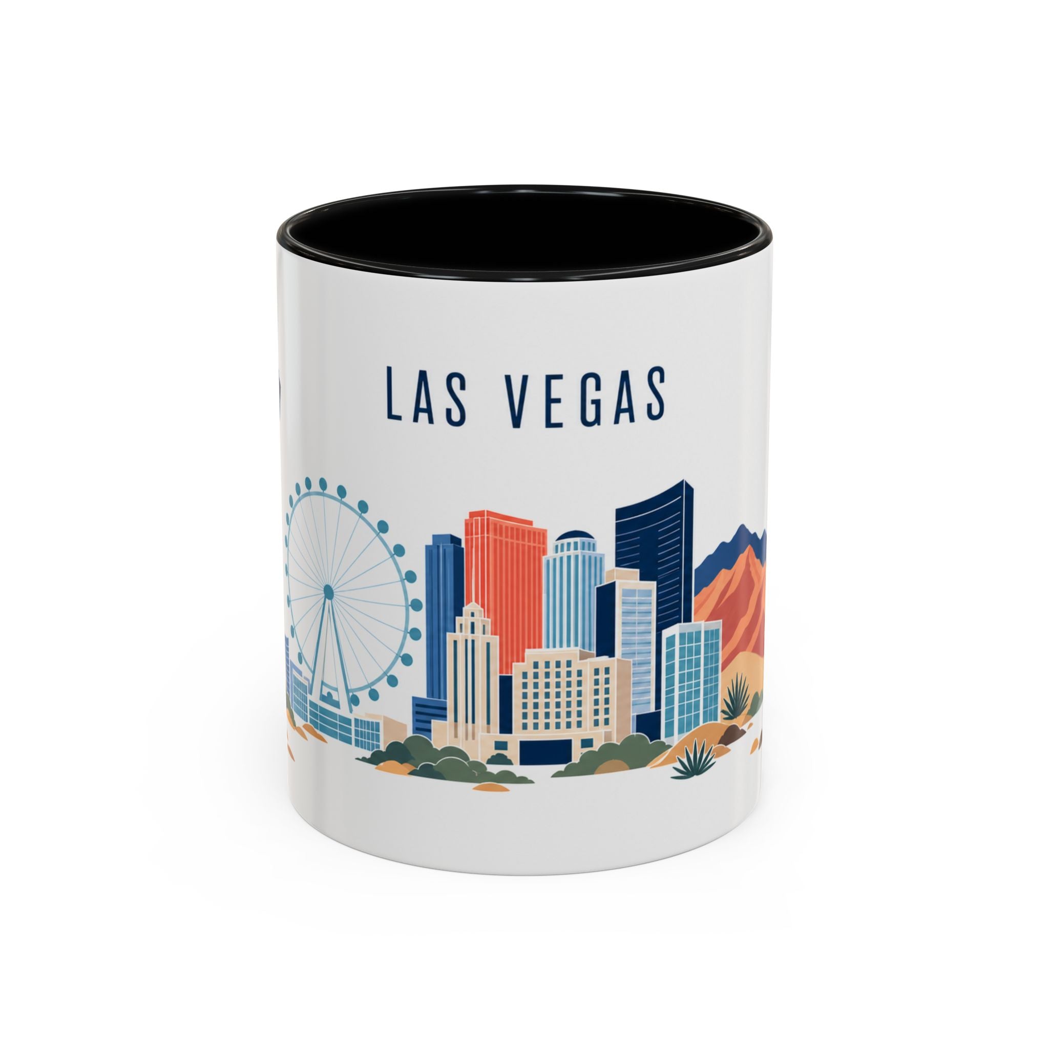 Las Vegas Coffee Mug | United States Travel Souvenir | Porcelain Decal City Gift | 11oz 15oz Accent Mug