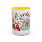 Rome Travel Mug | European City Souvenir Accent Coffee Mug | 11oz 15oz Ceramic Cup