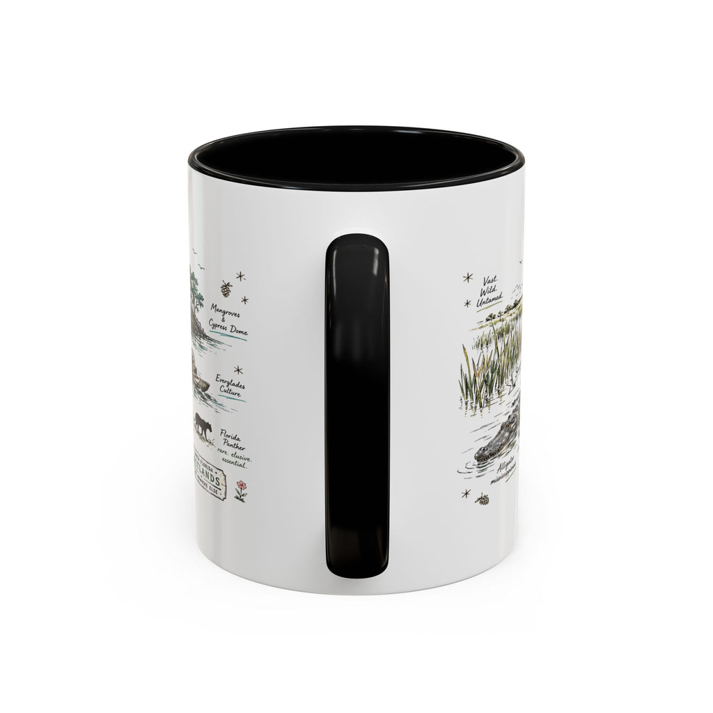 Everglades National Park Coffee Mug | Florida Wetlands Wildlife Kayak Gift | Accent Color Ceramic 11oz 15oz