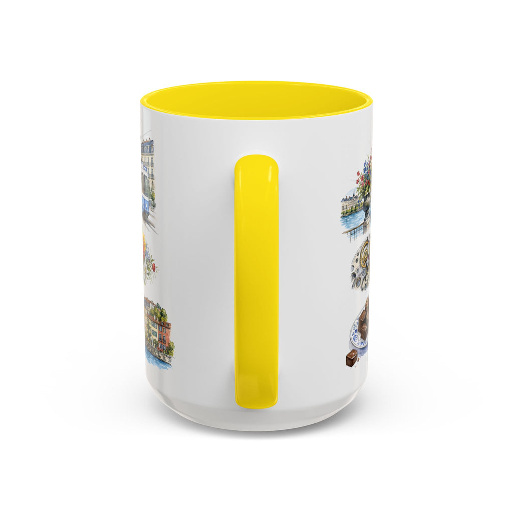 Geneva Illustrated Travel Mug | City Souvenir Accent Coffee Mug | 11oz 15oz Ceramic Cup